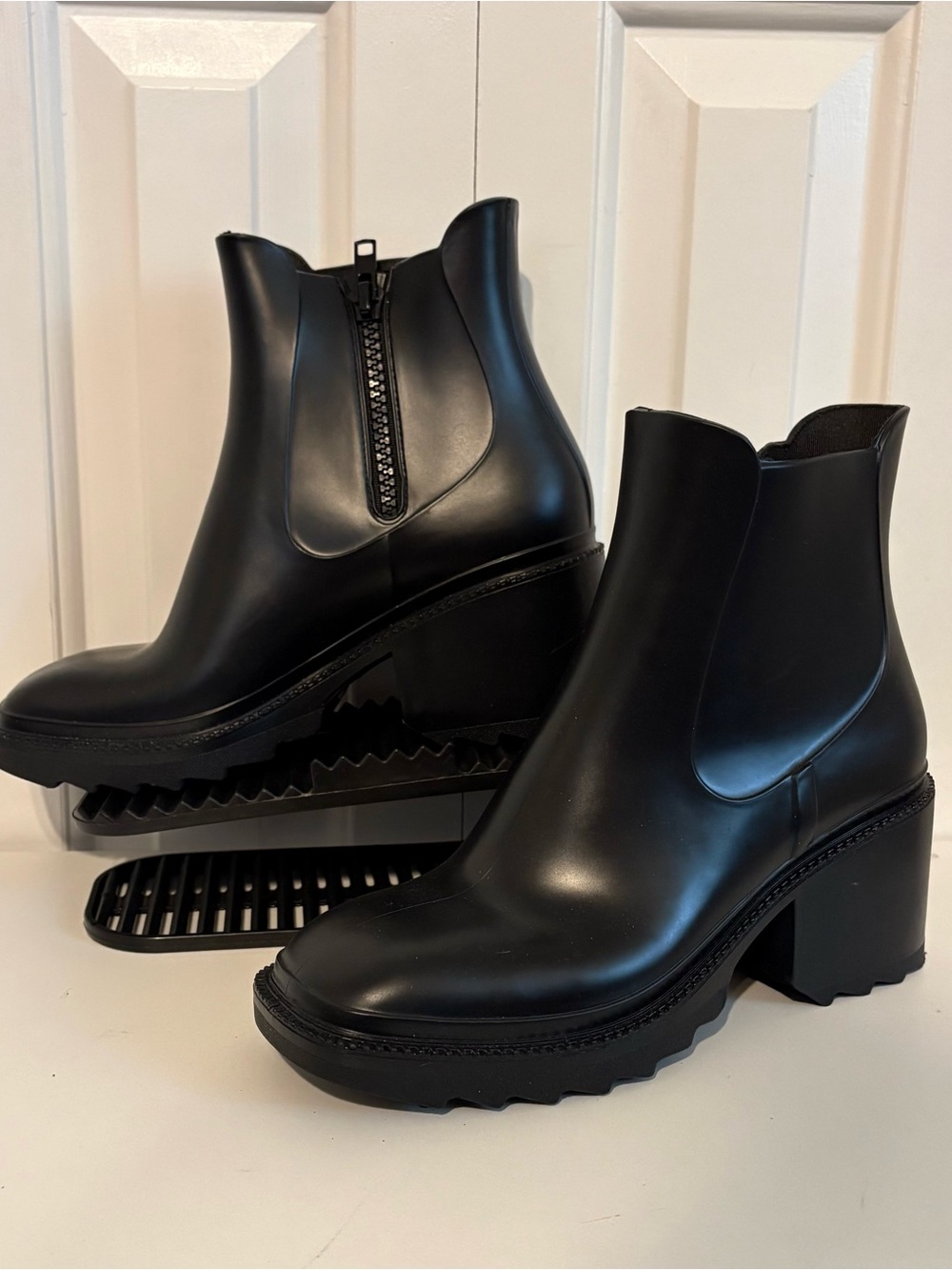 INC Black Block-Heel Chelsea Ankle Boots